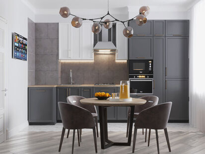 Фото № 3: Дизайн-проект двухкомнатной квартиры 64.2  м² Стиль Американская Классика для ЖК Неоклассика 1