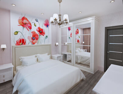 Фото № 5: Дизайн-проект двухкомнатной квартиры 56.23  м² Стиль Этнический для ЖК Московский