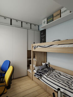 Фото № 4: Дизайн-проект детской 8.82  м² Скандинавский стиль для ЖК Московский