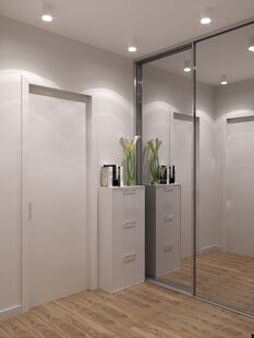 Фото № 2: Дизайн-проект однокомнатной квартиры 30.08  м² Скандинавский стиль для ЖК Московский