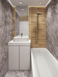 Фото № 3: Дизайн-проект двухкомнатной квартиры 63.18  м² Стиль Современная классика для ЖК Московский