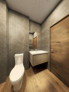 Фото № 6: Дизайн-проект однокомнатной квартиры 41.71  м² Стиль Минимализм для ЖК Перовский