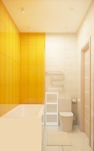 Фото № 4: Дизайн-проект однокомнатной квартиры 32.9  м² Стиль Контемпорари для ЖК Московский