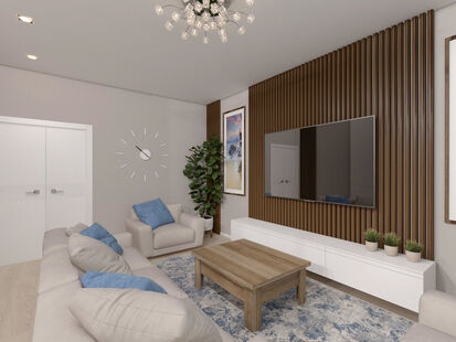 Фото № 5: Дизайн-проект двухкомнатной квартиры 65.31  м² Стиль Контемпорари для ЖК Московский