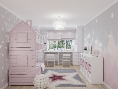 Фото № 4: Дизайн-проект двухкомнатной квартиры 65.6  м² Скандинавский стиль для ЖК Московские водники