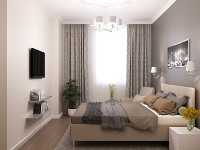 Фото № 3: Дизайн-проект двухкомнатной квартиры 71.8  м² Стиль Контемпорари для ЖК Новорижский