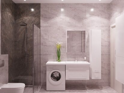 Фото № 4: Дизайн-проект двухкомнатной квартиры 71.8  м² Стиль Контемпорари для ЖК Новорижский