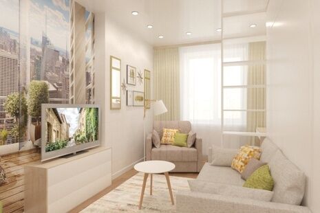 Фото № 1: Дизайн-проект двухкомнатной квартиры 25.32  м² Стиль Контемпорари для ЖК в г. Санкт-Петербург