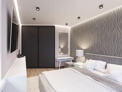 Фото № 5: Дизайн-проект 4-комнатной квартиры 111.4 кв.м Стиль Модернизм для ЖК Московский