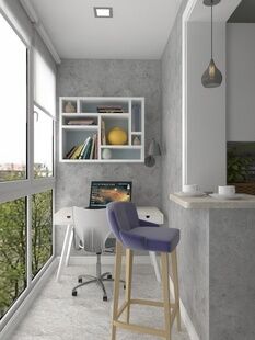 Фото № 3: Дизайн-проект трехкомнатной квартиры 96.84  м² Стиль Фьюжн для ЖК Московский