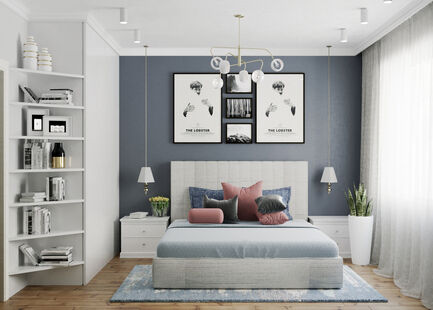 Фото № 1: Дизайн-проект трехкомнатной квартиры 76.9  м² Стиль Контемпорари для ЖК Московский