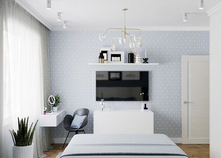 Фото № 2: Дизайн-проект трехкомнатной квартиры 76.9  м² Стиль Контемпорари для ЖК Московский