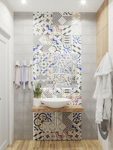 Фото № 4: Дизайн-проект трехкомнатной квартиры 76.9  м² Стиль Контемпорари для ЖК Московский