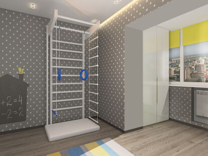 Фото № 3: Дизайн-проект детской 14.39  м² Скандинавский стиль для ЖК Московский