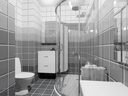 Фото № 2: Дизайн-проект двухкомнатной квартиры 46.77  м² Скандинавский стиль для ЖК Московский