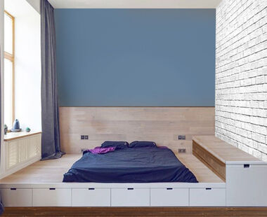 Фото № 4: Дизайн-проект двухкомнатной квартиры 46.77  м² Скандинавский стиль для ЖК Московский