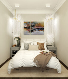 Фото № 3: Дизайн-проект однокомнатной квартиры 50.21  м² Стиль Модернизм для ЖК Московский