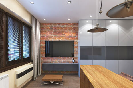 Фото № 3: Дизайн-проект квартиры-студии 28.02  м² Стиль Лофт для ЖК Московский