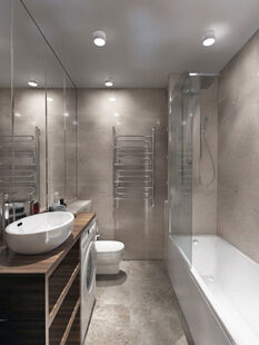 Фото № 4: Дизайн-проект квартиры-студии 28.02  м² Стиль Лофт для ЖК Московский