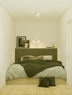 Фото № 6: Дизайн-проект двухкомнатной квартиры 46.31  м² Стиль Минимализм для ЖК Московский