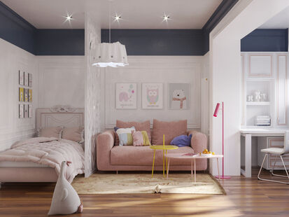 Фото № 2: Дизайн-проект двухкомнатной квартиры 56.8  м² Стиль Современная классика для ЖК Московский