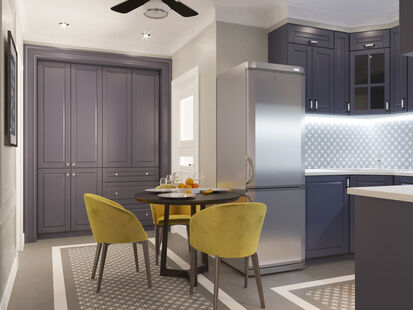 Фото № 5: Дизайн-проект двухкомнатной квартиры 56.8  м² Стиль Современная классика для ЖК Московский