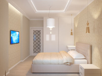 Фото № 4: Дизайн-проект трехкомнатной квартиры 68.1  м² Стиль Классика для ЖК Московский