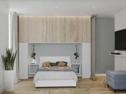 Фото № 4: Дизайн-проект однокомнатной квартиры 39.22  м² Стиль Лофт для ЖК Московский