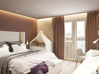 Фото № 6: Дизайн-проект двухкомнатной квартиры 82.8  м² Стиль Контемпорари для ЖК Московский