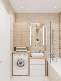 Фото № 3: Дизайн-проект двухкомнатной квартиры 71.3  м² Стиль Контемпорари для ЖК Московский