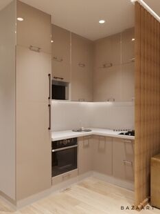 Фото № 3: Дизайн-проект квартиры-студии 20.9  м² Стиль Контемпорари для ЖК Московский