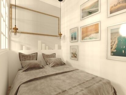 Фото № 4: Дизайн-проект однокомнатной квартиры 34.2  м² Скандинавский стиль для ЖК Московский