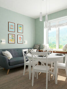 Фото № 3: Дизайн-проект двухкомнатной квартиры 71.73  м² Скандинавский стиль для ЖК Московский