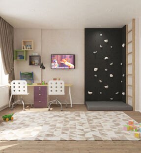 Фото № 4: Дизайн-проект двухкомнатной квартиры 71.73  м² Скандинавский стиль для ЖК Московский