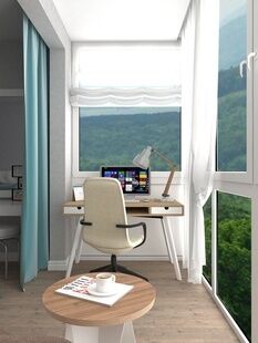 Фото № 5: Дизайн-проект двухкомнатной квартиры 71.73  м² Скандинавский стиль для ЖК Московский