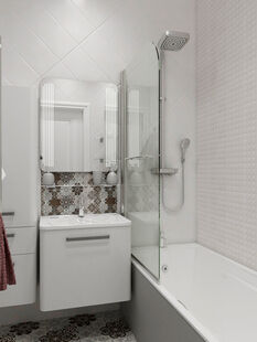 Фото № 2: Дизайн-проект двухкомнатной квартиры 71.73  м² Скандинавский стиль для ЖК Московский