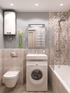 Фото № 2: Дизайн-проект однокомнатной квартиры 37.47  м² Стиль Модернизм для ЖК Московский