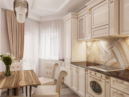 Фото № 1: Дизайн-проект однокомнатной квартиры 59.3  м² Стиль Классика для ЖК Московский