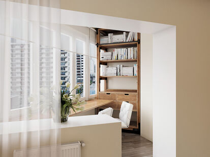 Фото № 4: Дизайн-проект однокомнатной квартиры 59.3  м² Стиль Классика для ЖК Московский