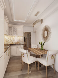 Фото № 3: Дизайн-проект однокомнатной квартиры 59.3  м² Стиль Классика для ЖК Московский