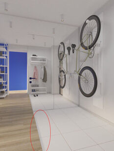 Фото № 2: Дизайн-проект двухкомнатной квартиры 45.5  м² Стиль минимализм для ЖК Московский