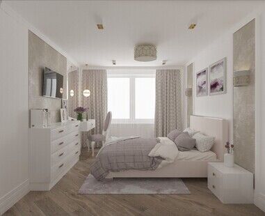 Фото № 6: Дизайн-проект трехкомнатной квартиры 64.0  м² Стиль Современная классика для ЖК Московский