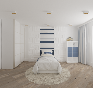 Фото № 2: Дизайн-проект трехкомнатной квартиры 64.0  м² Стиль Современная классика для ЖК Московский