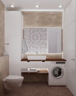 Фото № 3: Дизайн-проект однокомнатной квартиры 50.77  м² Стиль Модернизм для ЖК Московский