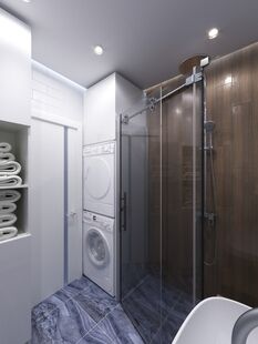 Фото № 5: Дизайн-проект двухкомнатной квартиры 72.99  м² Скандинавский стиль для ЖК Московский