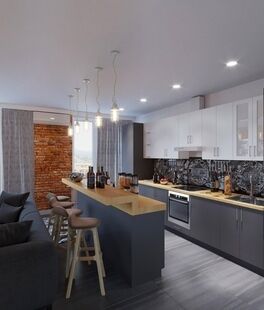 Фото № 4: Дизайн-проект двухкомнатной квартиры 56.59  м² Стиль Эклектика для ЖК Московский