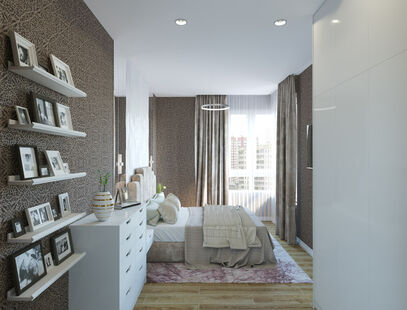 Фото № 3: Дизайн-проект трехкомнатной квартиры 79.46  м² Стиль Модернизм для ЖК Московский