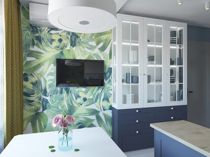 Фото № 2: Дизайн-проект двухкомнатной квартиры 61.2  м² Стиль Фьюжн для ЖК Московский