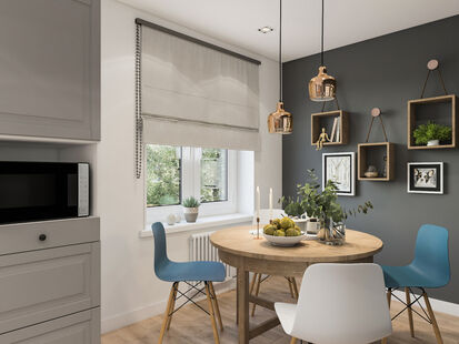 Фото № 3: Дизайн-проект трехкомнатной квартиры 60.4  м² Скандинавский стиль для ЖК Московский