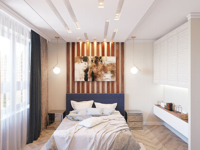 Фото № 1: Дизайн-проект двухкомнатной квартиры 70.35  м² Стиль Фьюжн для ЖК Московский